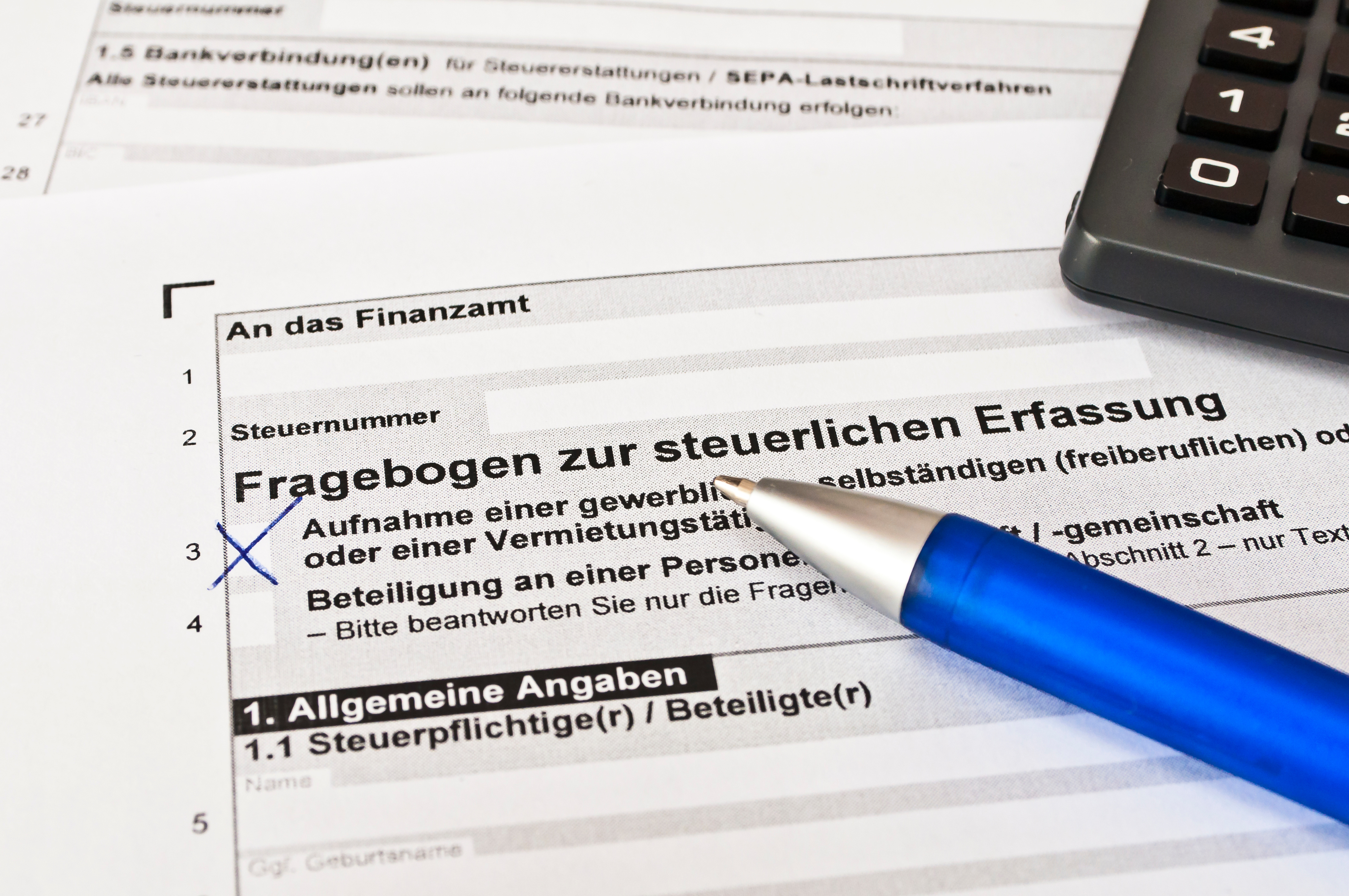 Fragebogen zur steuerlichen Erfassung
